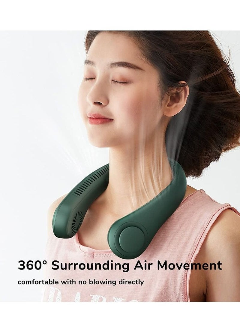 Generic SmartDevil Portable Neck Fan, Hands Free Bladeless Neck Fan, Rechargeable Battery Operated Wearable Personal Fan, 360° Cooling Hanging Neck Fan, 3 Speeds, 48 Air Outlet, for Travel, Outdoor(  - Image 2