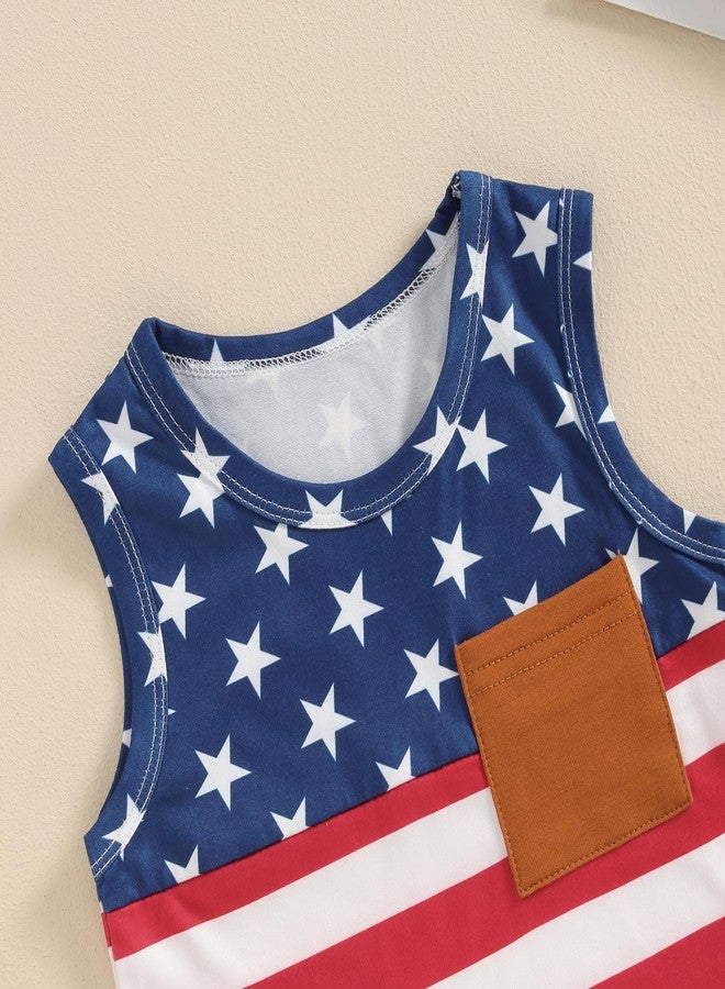 Gureui 4th of July Toddler Baby Boy 18-24 Months Outfit Shirt Tank Tops Shorts Infant Summer Clothes - Image 4