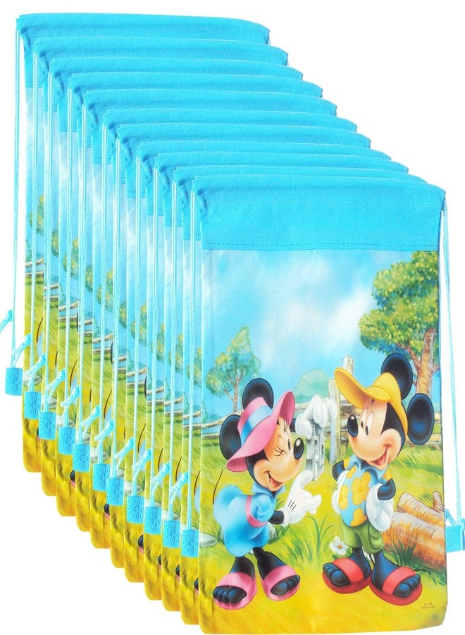 Asera Mickey Minnie Backpack Sack Bag Dori Bag Birthday Return Gifts, Yellow, 12 Pieces, Kid - Image 1