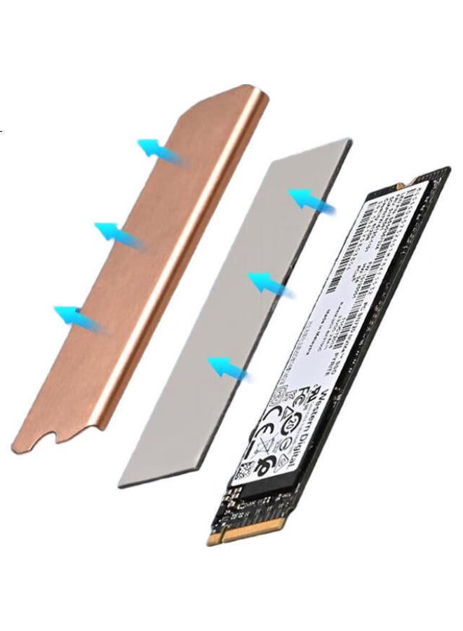Nvv M.2 Ssd Heat Sink Nvme Aluminum Alloy Heat Sink Ngff Heat Sink Vest Laptop Ssd Cooler Thermal Conductive Silicone Grease Pad Nt-Gt8 - Image 2