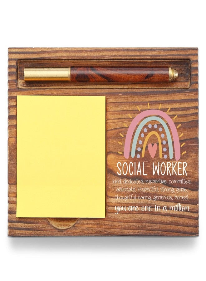 YODOCAMP Social Worker Gift Sticky Note Holder, Social Work Appreciation Week Gifts, School Social Worker Teacher Thank You Gifts, Social Worker Graduation Gift Self-Stick Note Pad Holders TZP57 - Image 1