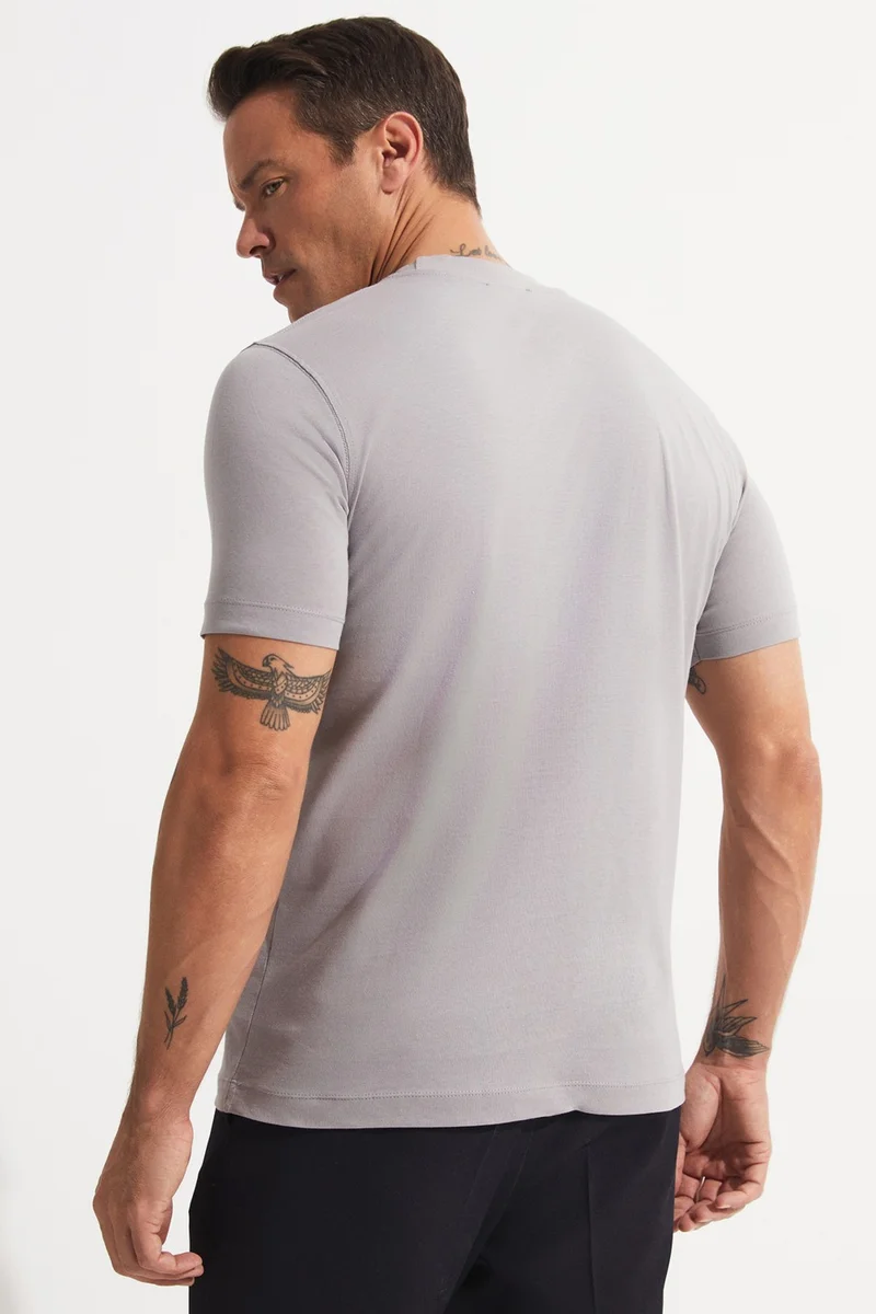 JUNE Men's Regular Fit Printed Crew Neck T-Shirt