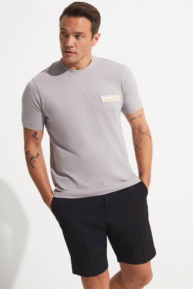 JUNE Men's Regular Fit Printed Crew Neck T-Shirt