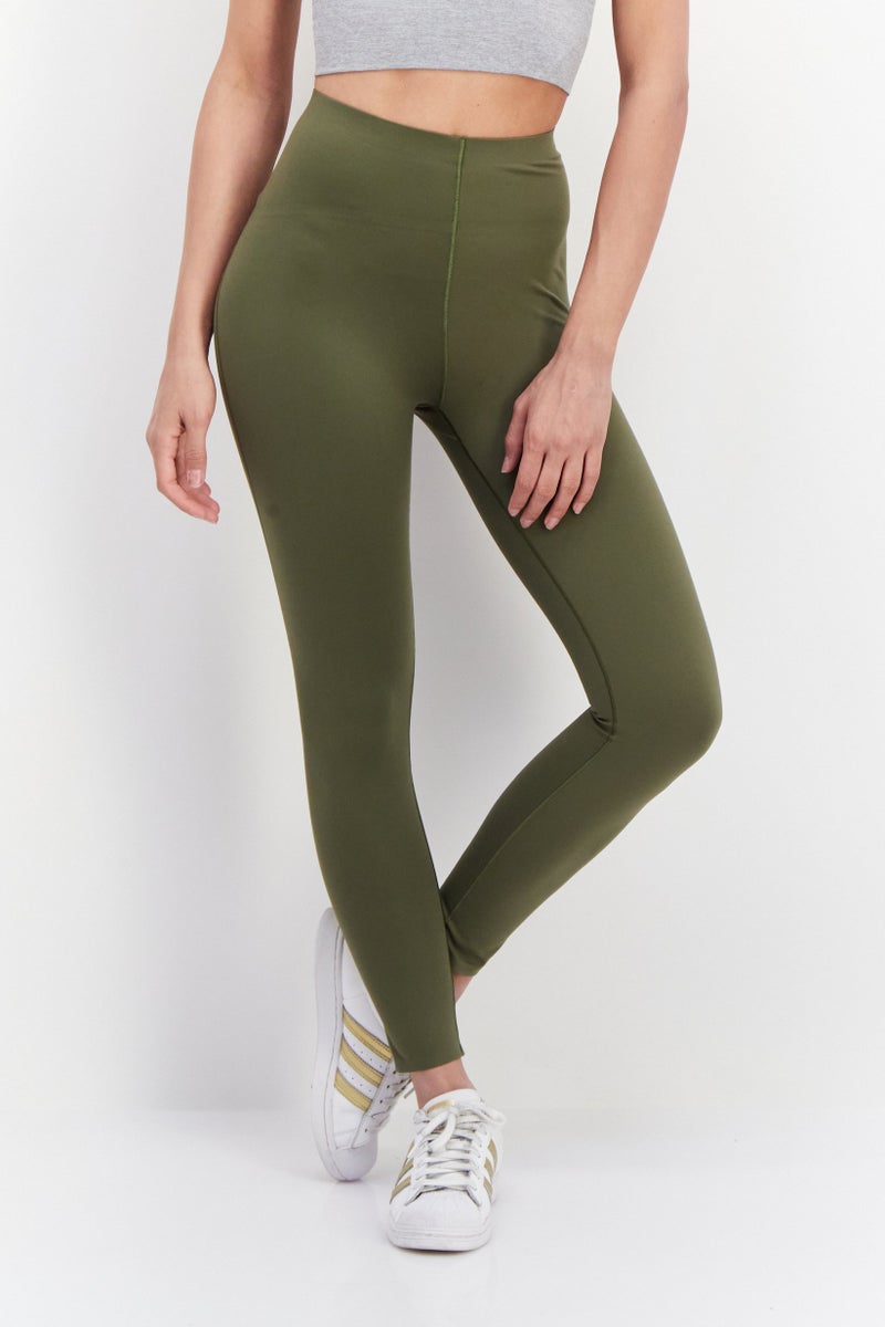 Adidas Women Sportswear Fit 7/8 Yoga Tights, Olive - Image 1