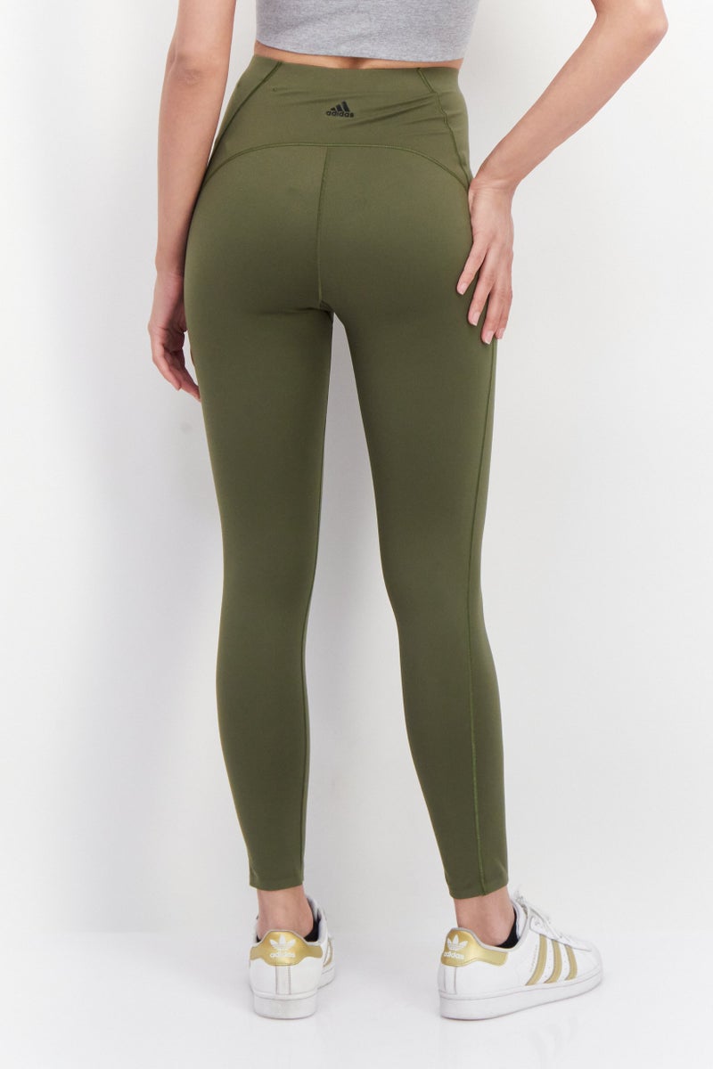 Adidas Women Sportswear Fit 7/8 Yoga Tights, Olive - Image 3