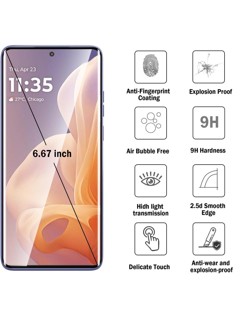 Screen Protector For Motorola Moto G85 5G Tempered Glass Screen Protector Full Glue Edge-to-edge Anti Scratch Bubble Free for Moto G85 5G - Image 2