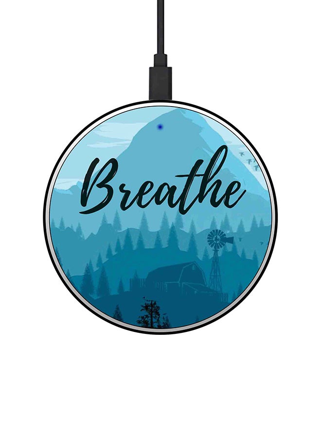 ثيودور شاحن لاسلكي سريع بقدرة 15 وات معتمد من Qi أزرق/أسود - Image 1