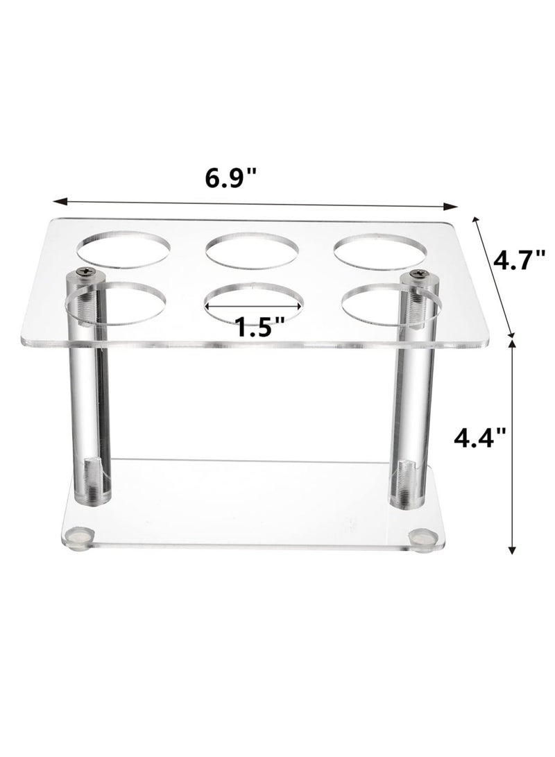 Captaintech , 2 Pack Acrylic Cone Holder with 6 Holes, Clear Ice Cream Display Stand, Waffle Roll Cone Holder, Cone Holder Stand for Wedding, Birthday, Restaurant, Party - Image 2