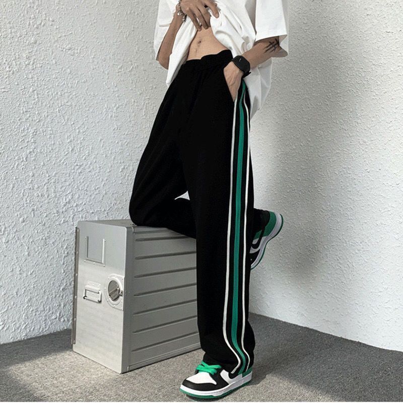 Loose Slimming Stripe Casual Sports Pants Men'S Thin All-Match Fashionable Wide-Leg Pants For Students - Image 3