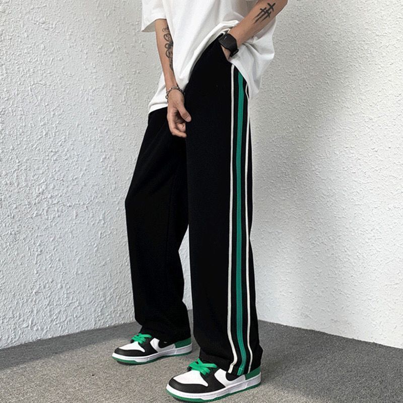 Loose Slimming Stripe Casual Sports Pants Men'S Thin All-Match Fashionable Wide-Leg Pants For Students - Image 4