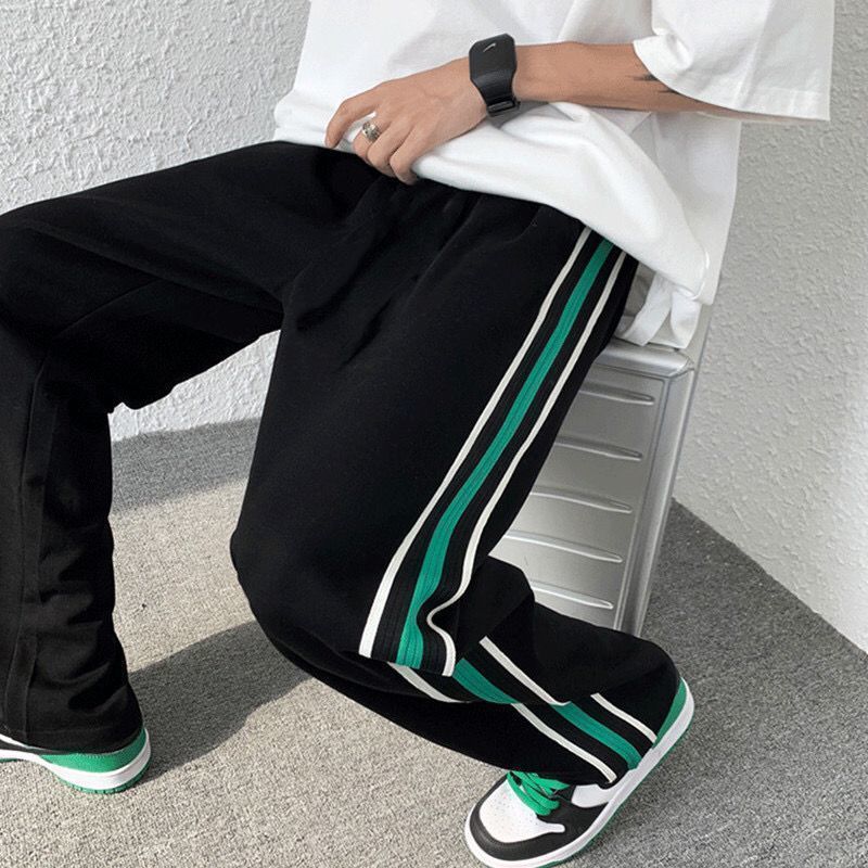 Loose Slimming Stripe Casual Sports Pants Men'S Thin All-Match Fashionable Wide-Leg Pants For Students - Image 2