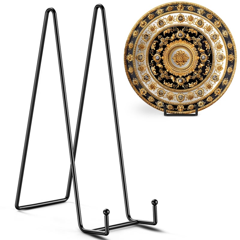 TRLife TR-LIFE 14 Inch Heavy Duty Plate Stand (2 Pack) - Metal Display Easel for Large Plates, Platters, Picture Frames, Signs, and Posters - Image 1