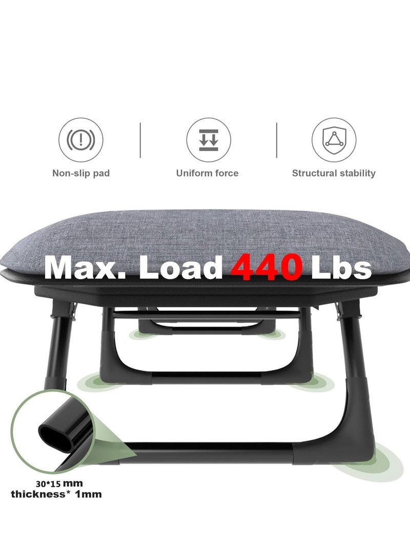 GoldenLike  سرير قابل للطي، كرسي سرير للتخييم قابل للطي للبالغين، سرير تخييم مريح مع مرتبة، كرسي استلقاء للسرير، للسفر، في الهواء الطلق، المكتب، الصيد، الشاطئ - Image 5