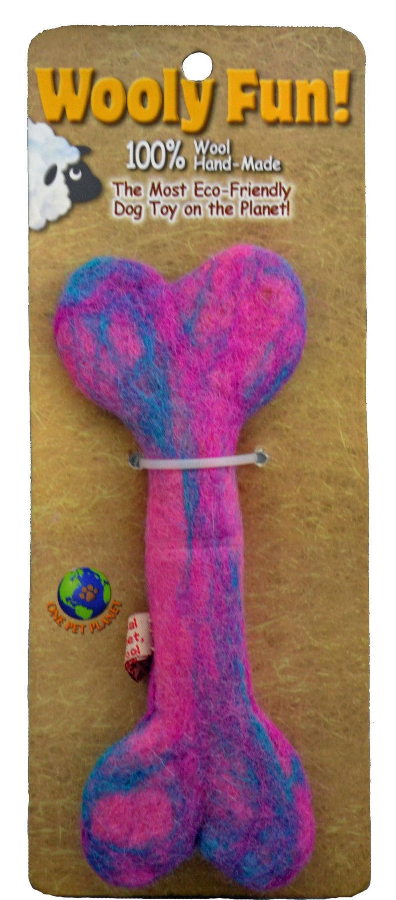 One Pet Planet Wool Dog Toy 65Inch Magenta - Image 2