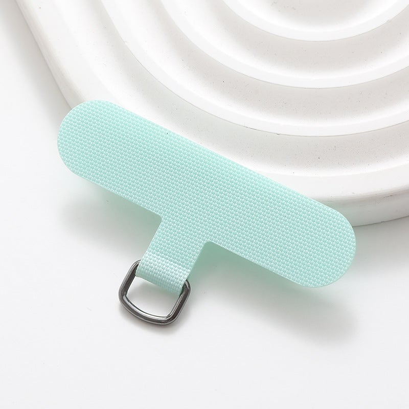 Colorful Solid Fabric Phone Case T-Clip Universal Strap Pad C302-T type curing cloth clip (mint green)