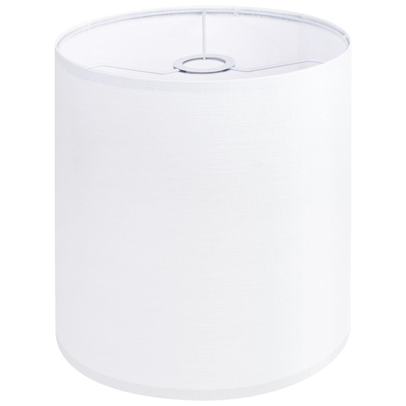 YoflowX White Linen Tall Drum Lampshade 11 Top x 11 Bottom x 12 High Lamp Shade Lamp Shade Replacement for Table and Floor Lamps Pendant LightHandcrafted LampshadeEasy Assembly - Image 2