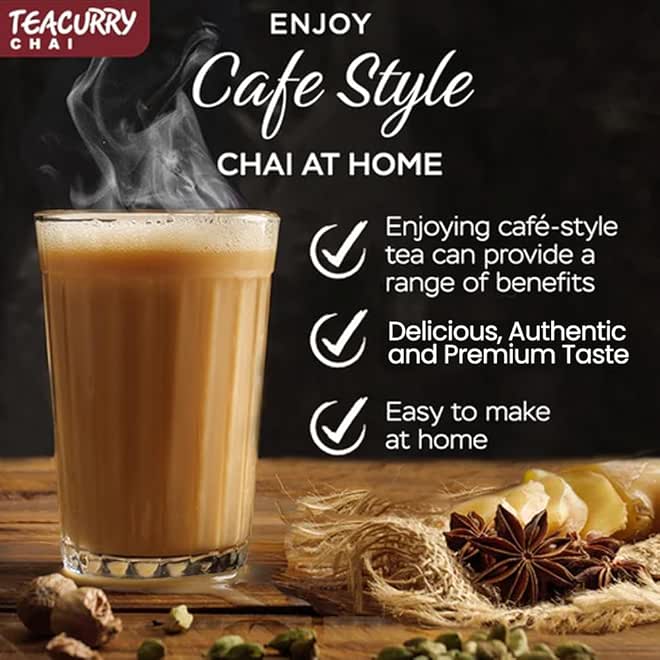 TEACURRY باقة شاي تيكاري (3 × 100 جرام) - شاي الهيل، شاي الشوكولاتة، شاي الزنجبيل والهيل | باقة شاي بنكهة طبيعية 100% أصيلة - Image 4