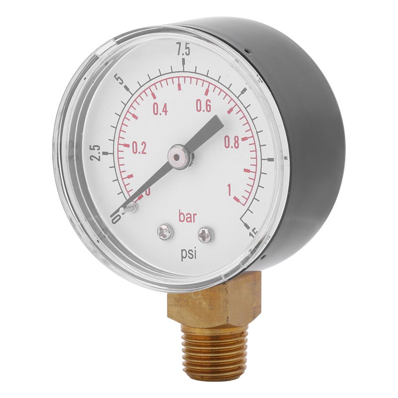 Mini Low Pressure Gauge For Fuel Air Oil Or Water 0-15psi/0-1bar BSPT - Image 4