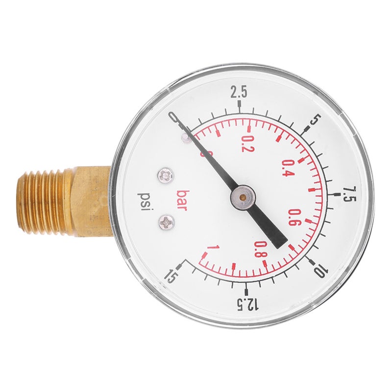 Mini Low Pressure Gauge For Fuel Air Oil Or Water 0-15psi/0-1bar BSPT - Image 5