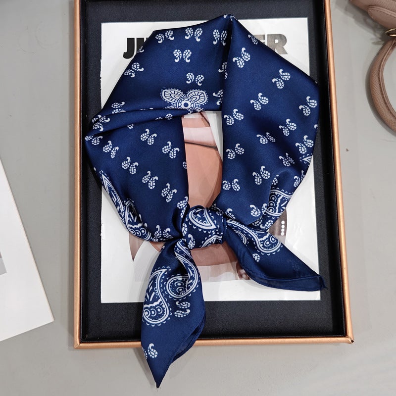 Korean Style Paisley Square Scarf 70x70cm