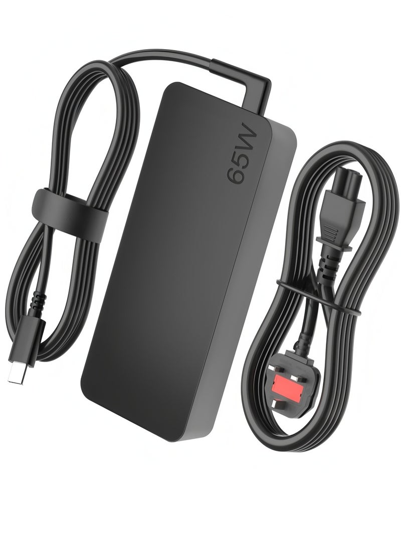 فليفيو شاحن لابتوب 65 واط 45 واط بمنفذ USB-C متوافق مع أجهزة Lenovo ThinkPad T480 T570 E490 E580 T14 T15 Chromebook 300e 500e Yoga C930 HP Elitebook 1030 1040 Zbook 14u 15u Dell ASUS Acer محول طاقة - Image 1