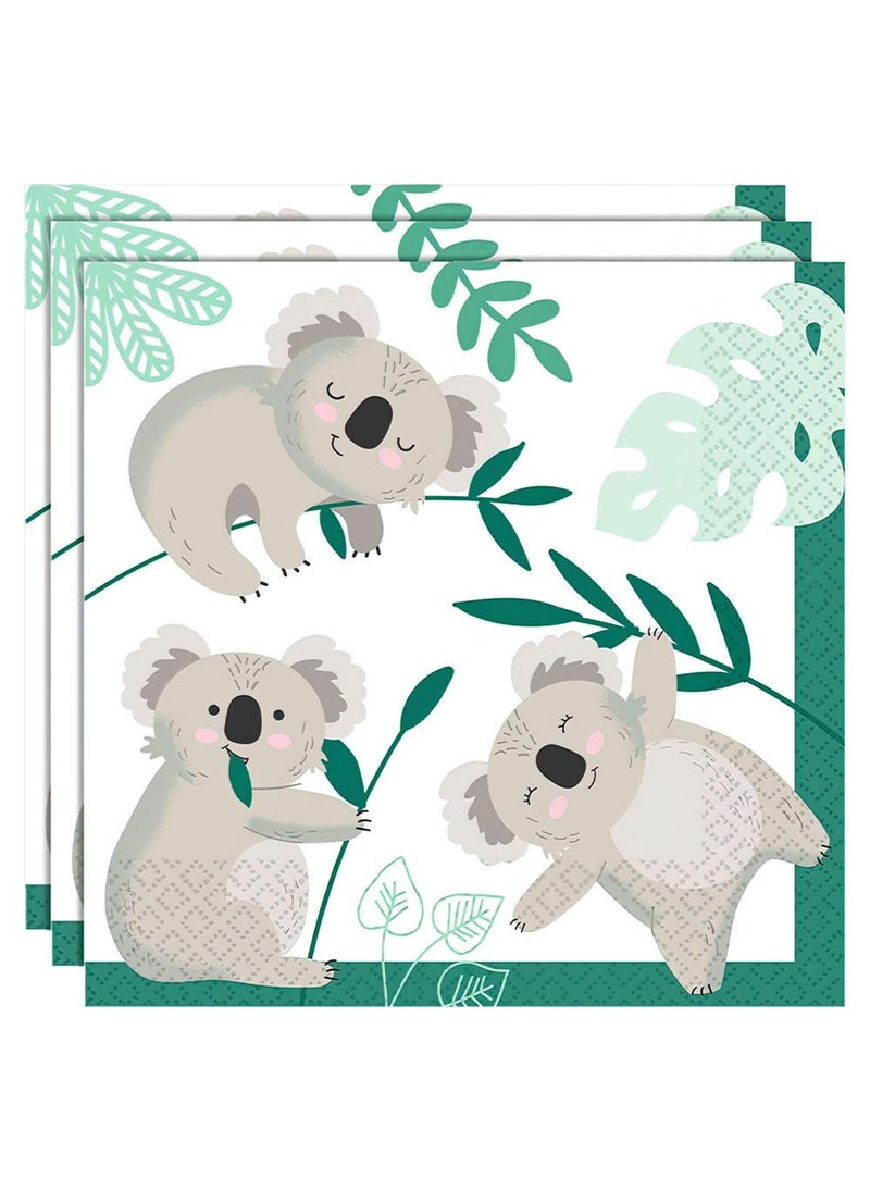Koala Disposable Napkins Animal Paper 33cm 16-Pack