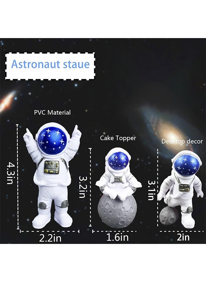 Generic 3 Pcs  Astronaut Decoration, Desktop Ornaments Astronaut Statue Model for Living Room TV Cabinet Hanging Decoration Room Decoration Space Theme Birthday Gift  - Image 2