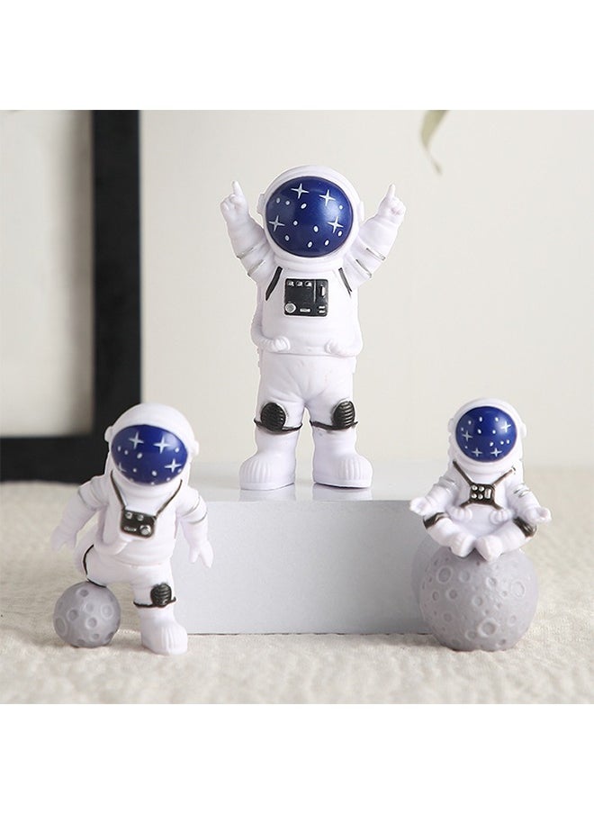 Generic 3 Pcs  Astronaut Decoration, Desktop Ornaments Astronaut Statue Model for Living Room TV Cabinet Hanging Decoration Room Decoration Space Theme Birthday Gift  - Image 3