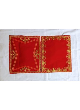 DEV POOJA STORE Designer Golden Lace Asan and Designer Golden Red Lace Aasan Red Asan for Puja Chowki Elegant Design Asan 10x9 - pzsku/Z12D92F12D83AF94EA4B3Z/45/1748264090/f5b458c6-6f8b-4933-9a34-61a690a35db6