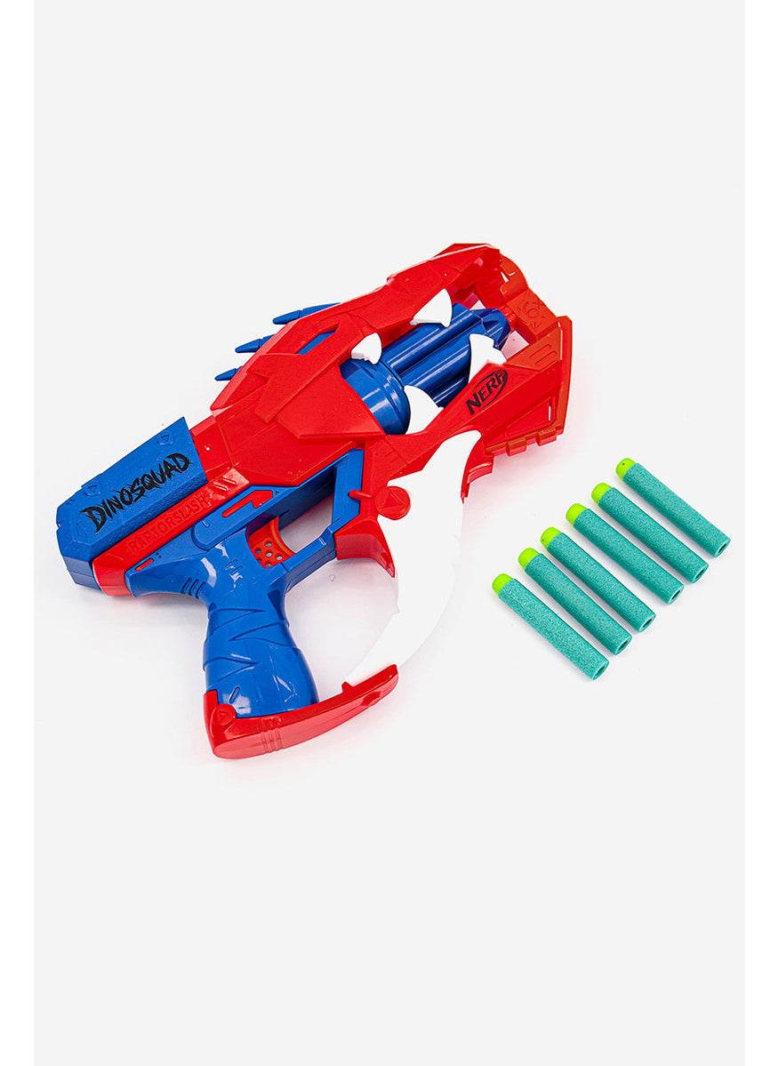 Hasbro - Nerf Dinosquad Raptor,Slash Dart Blaster, Red/Blue - Image 1