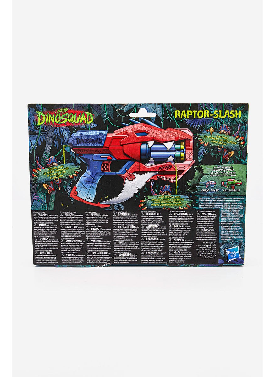 Hasbro - Nerf Dinosquad Raptor,Slash Dart Blaster, Red/Blue - Image 1