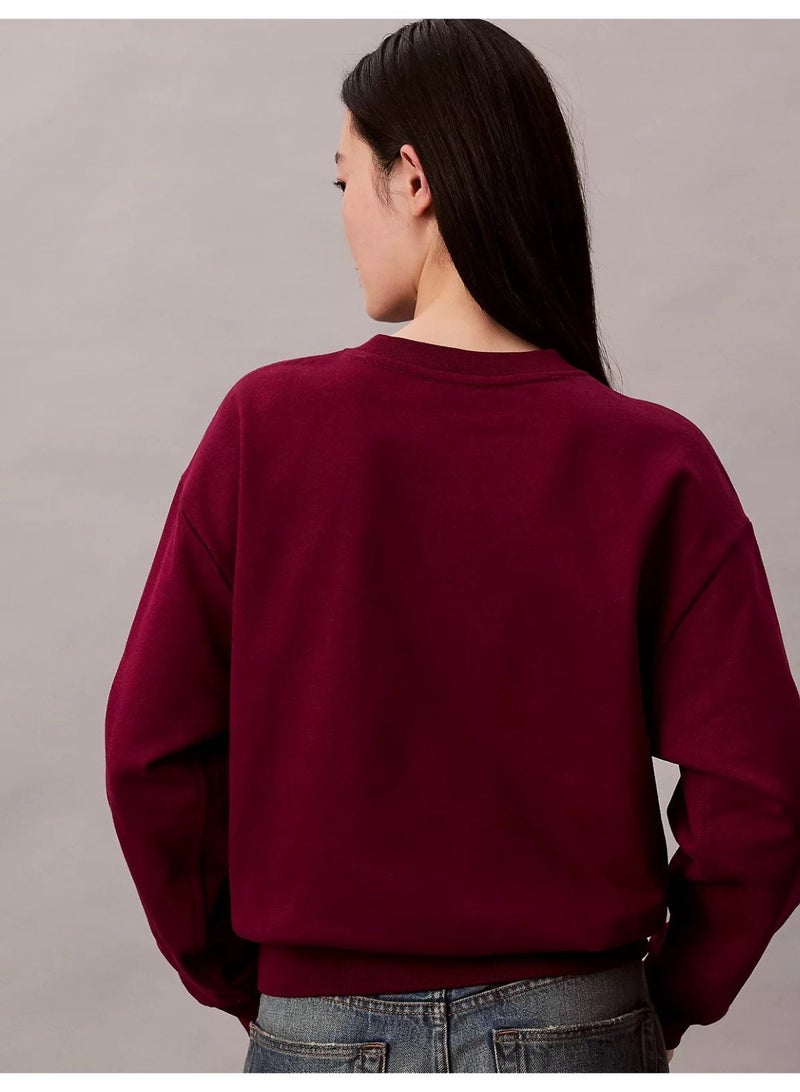 Calvin Klein Jeans Fleece Foil Monologo Relaxed Sweatshirt - Image 4