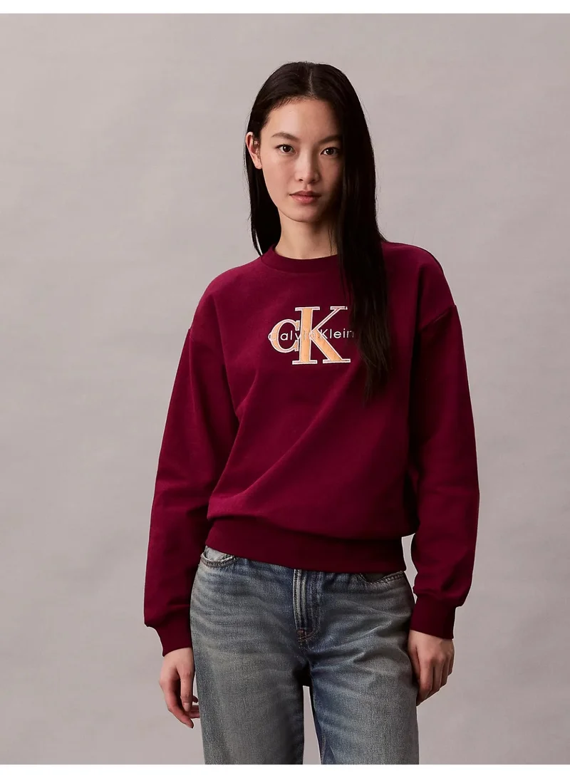 Calvin Klein Jeans Fleece Foil Monologo Relaxed Sweatshirt