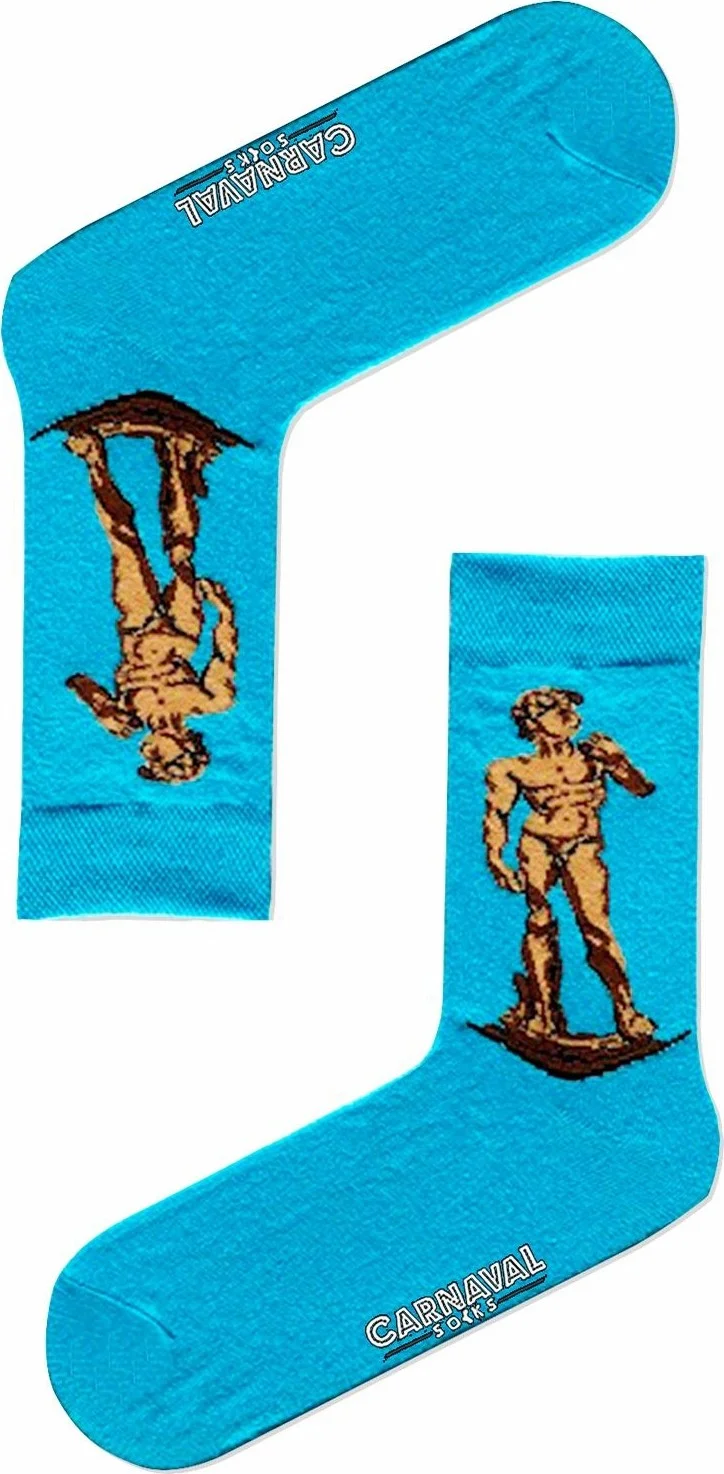 كارنافال سوكس David Sculpture Art Patterned Colorful Socks
