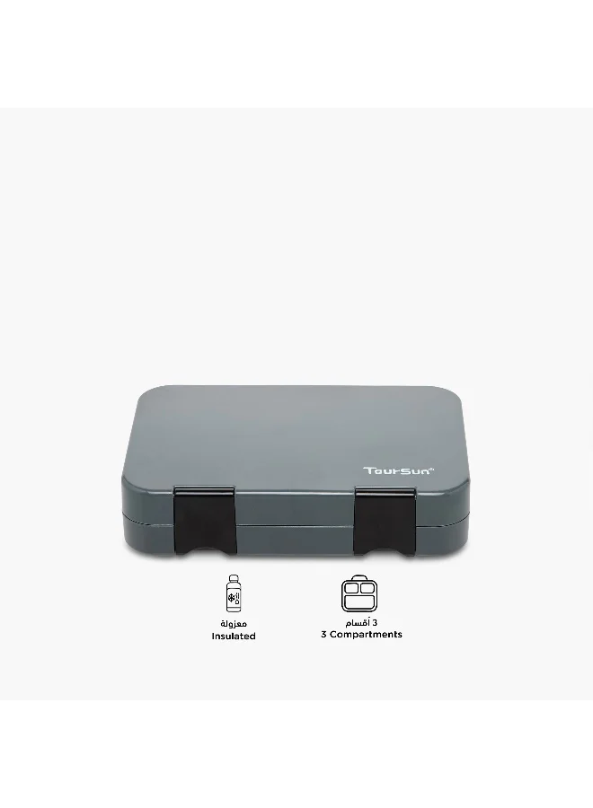 Toursun Toursun Gray 3-Compartment Lunch Box