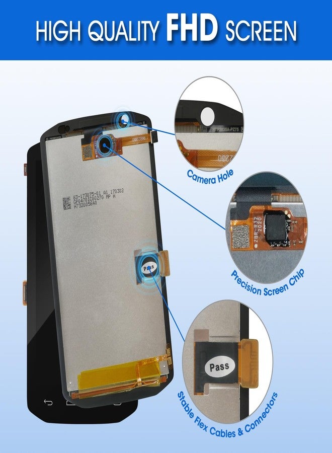 CARPSDZY LCD Screen Replacement with Touch Digitizer for Symbol TC70 TC75 TC75X Barcode Scanner Handheld Mobile Computer (Android Version), HD Sensitive (for Symbol TC70) - Image 4