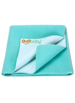 OYO BABY Waterproof Quick Dry Sheet For Baby; Bed Pad ; Baby Bed Protector Sheet For Toddler Children (Small (50Cm X 70Cm) Sea Green)  - Image 1