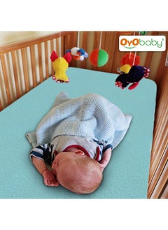 OYO BABY Waterproof Quick Dry Sheet For Baby; Bed Pad ; Baby Bed Protector Sheet For Toddler Children (Small (50Cm X 70Cm) Sea Green)  - Image 3