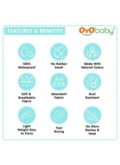 OYO BABY Waterproof Quick Dry Sheet For Baby; Bed Pad ; Baby Bed Protector Sheet For Toddler Children (Small (50Cm X 70Cm) Sea Green)  - Image 4