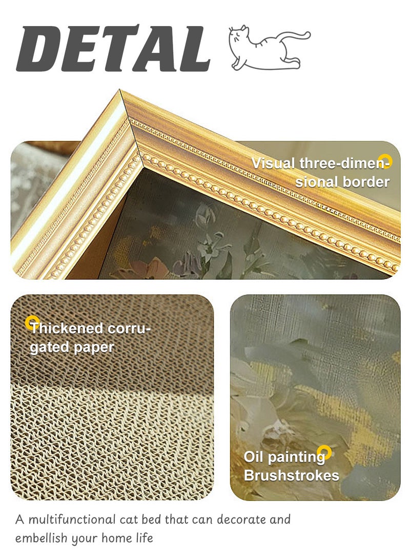 كيدل اللوحة الزيتية القطة خدش المجلس القطة خدش السرير القطة لعبة بيت للديكور المنزلي الداخلي - Image 3