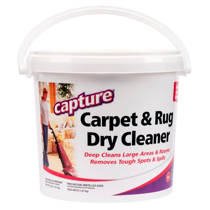 Capture Carpet & Rug Dry Cleaner w/Resealable lid - Home, Car, Dogs & Cats Pet Carpet Cleaner Solution - Strength Odor Eliminator, Stains Spot Remover, Non Liquid & No Harsh Chemical (4 Pound) - Image 1