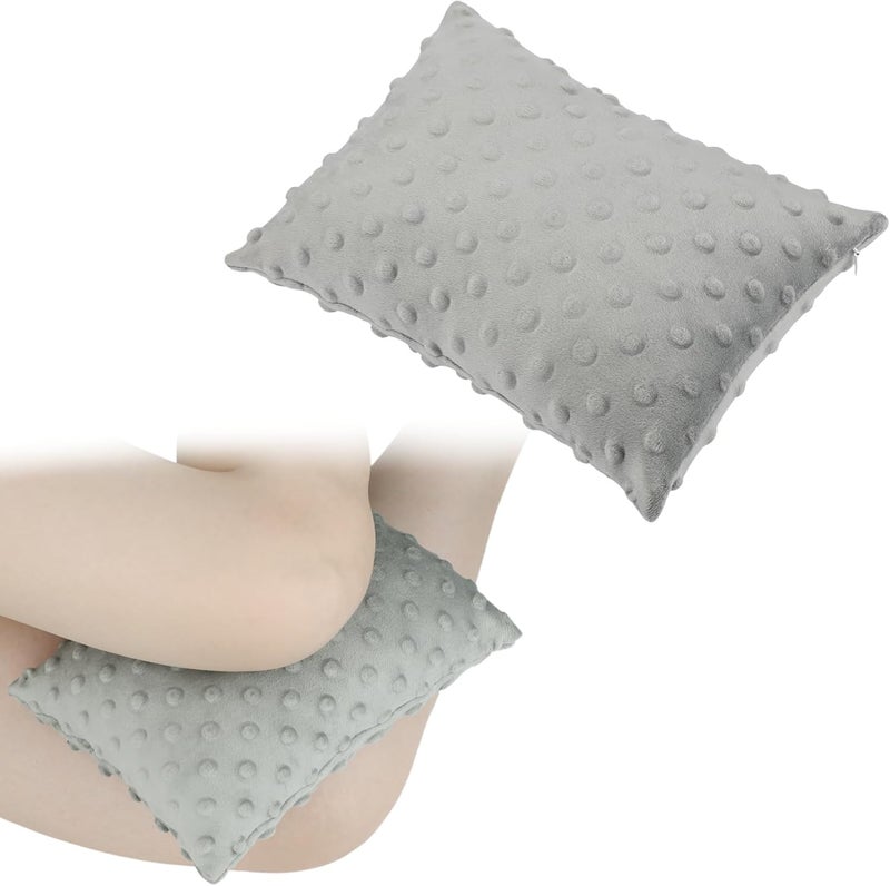 HapiPoppy Soft Knee Pillow Leg Pillows 11" x 7.8" Small Hip Support Pillows Between Legs for Side Sleepers Sciatica Joints Pain Relief Machine Washable Post Surgery Cushion Gifts, Minky Dot Light Gray - Image 1