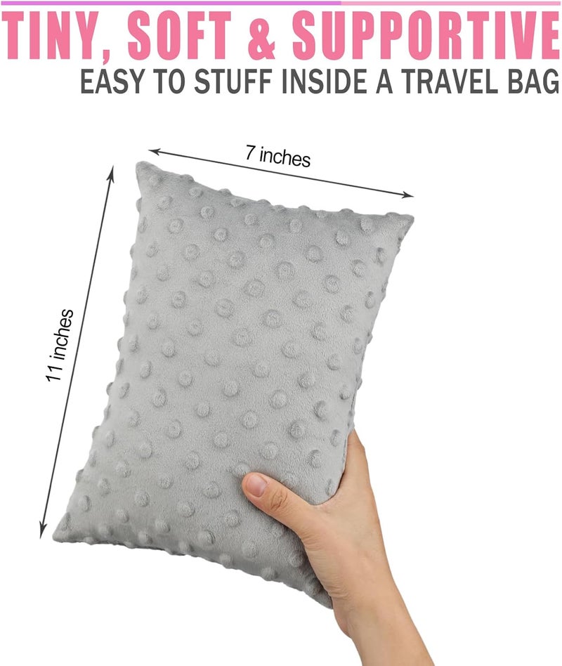 HapiPoppy Soft Knee Pillow Leg Pillows 11" x 7.8" Small Hip Support Pillows Between Legs for Side Sleepers Sciatica Joints Pain Relief Machine Washable Post Surgery Cushion Gifts, Minky Dot Light Gray - Image 5