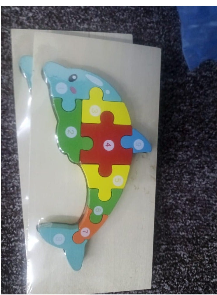 Montessori Wooden Fish Puzzle Toy for Kids