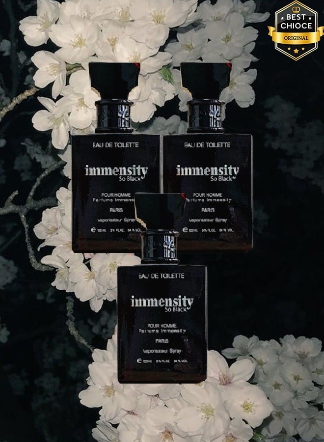 إمنسيتي 3 قطع عطر سو بلاك باريس للرجال 100 مل - Image 1