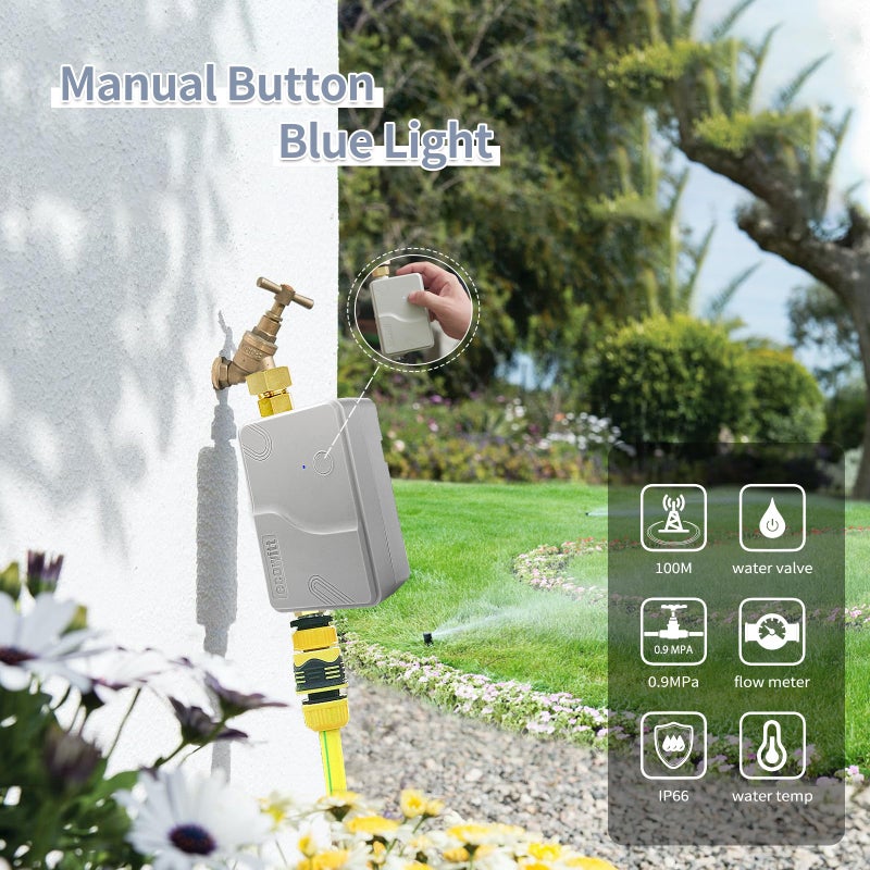 ECOWITT Intelligent Watering Timer Kit, with WFC01 Sprinkler Timer(NPT Thread) and GW2000 Wi-Fi Hub, APP Remote Control, IoT Linkage, Automatic Irrigation, Support Ecowitt Cloud Server, 915 MHz - Image 2