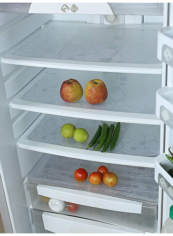 Kuber Industries Multipurpose Refrigerator Drawer Matcircle Design & Water Proof Pvc Materialsize-48 Cm X 33 Cmpack Of 6 (White) Polyvinyl Chloride - Image 1