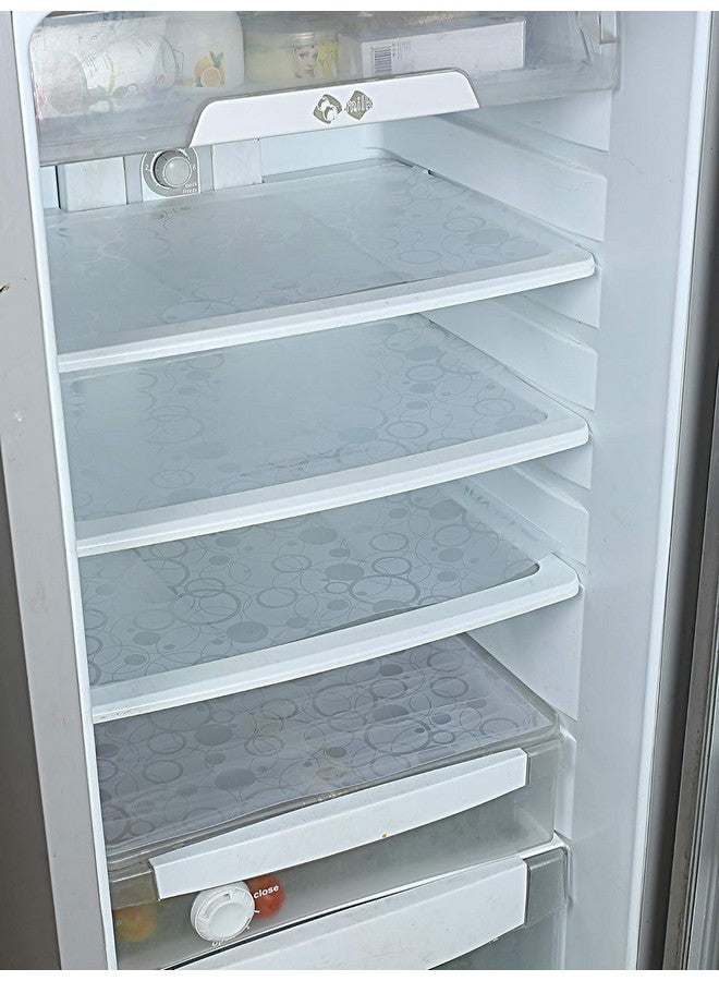 Kuber Industries Multipurpose Refrigerator Drawer Matcircle Design & Water Proof Pvc Materialsize-48 Cm X 33 Cmpack Of 6 (White) Polyvinyl Chloride - Image 4
