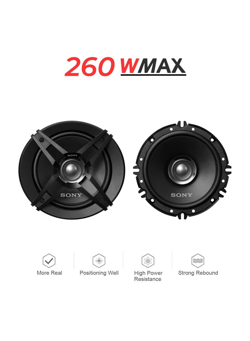 SONY 2 Pcs Set Xplod Car Speaker Dual Cone 45W/260W Music Speaker 16cm/6.5  Flush Mount Mega Bass XSFB161E - Image 5