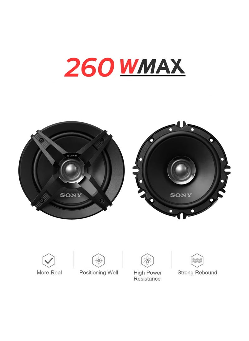 Sony - SONY 2 Pcs Set Xplod Car Speaker Dual Cone 45W/260W Music Speaker 16cm/6.5  Flush Mount Mega Bass XSFB161E - Image 1